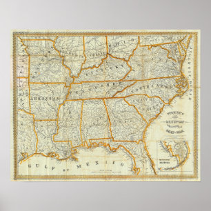 Póster Novo Mapa Topográfico de Guerra de Perrine
