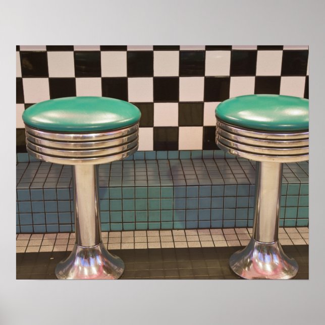 Póster Novo México, Albuquerque. O 66 Diner ao longo (Frente)