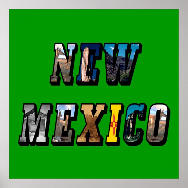 Poster Novo México, Texto dos EUA (Frente)