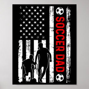 Poster Novo Pai Em Breve Será Papai de Futebol Retro Amer