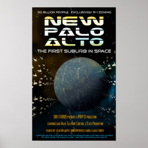 Poster Novo Palo Alto - o primeiro subúrbio do espaço