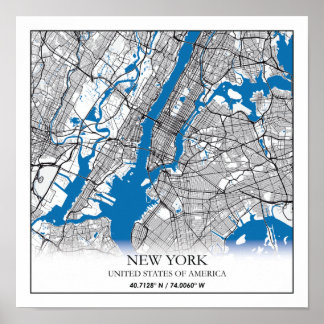 Poster Novo York NY EUA - Estados Unidos - Viagem City Ma
