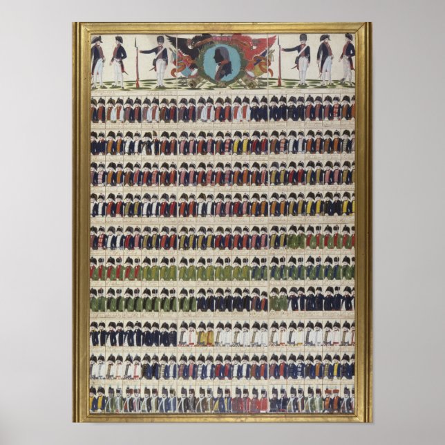 Póster Novos designs uniformes para a prússia real (Frente)