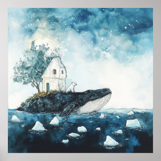 Poster Novos horizontes - A baleia e o urso polar