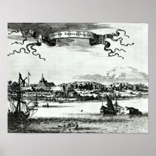 Poster Novum Amsterodamum, c.1667