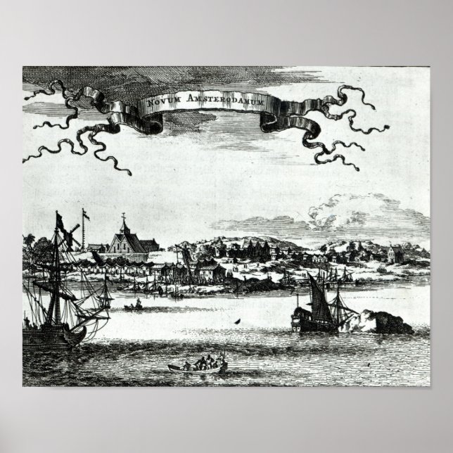 Poster Novum Amsterodamum, c.1667 (Frente)