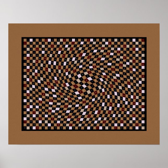 Póster Noz 1200 Pedaços de pi (Frente)