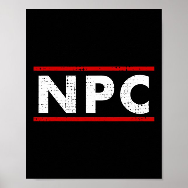 Poster Npc Meme - Non Player Character 1  (Frente)