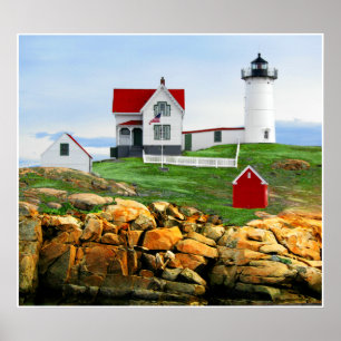Póster Nubble Lighthouse York Maine