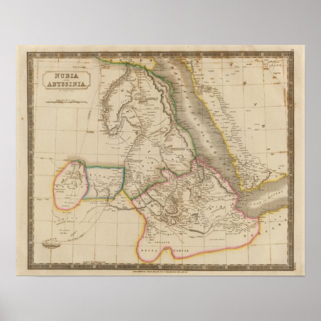 Poster Nubia, Abyssinia, África (Frente)