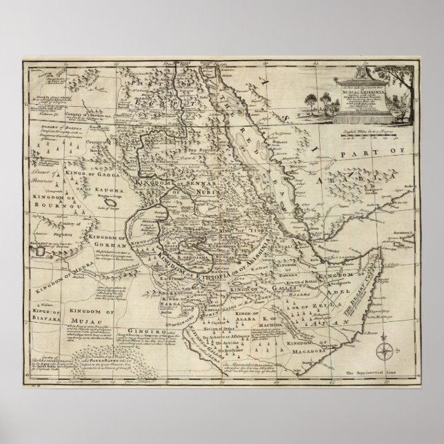 Póster Nubia e Abissinia, África (Frente)
