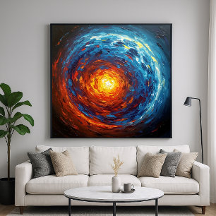 Poster Núcleo Abstrato - Arte Vibrante em Estilo Pintures