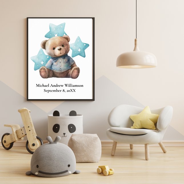 Poster Núcleos de Nascimento Urso Azul-Bebê (Criador carregado)