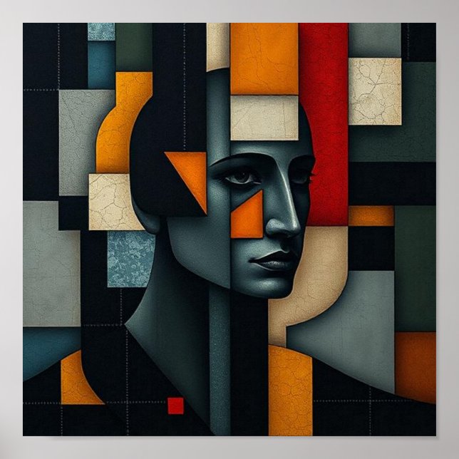 Poster NUES Cubista Abstrato 3 (Frente)