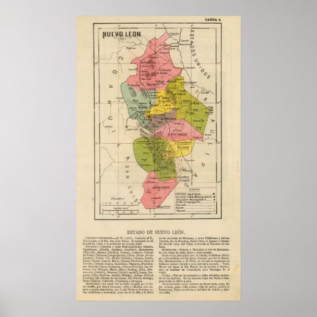 Póster Nuevo Leon, México (Frente)