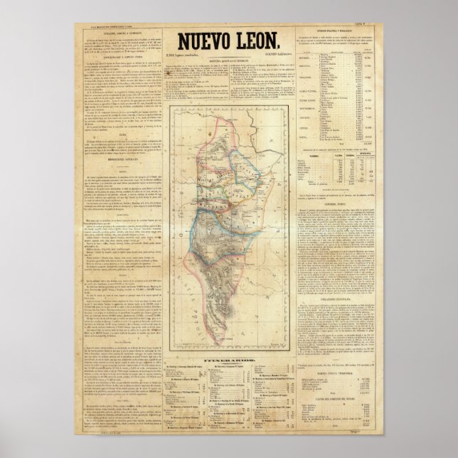 Póster Nuevo Leon, México (Frente)