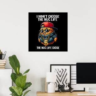 Poster Nugget de Fast Food Não Escolhi A Vida do Nugget