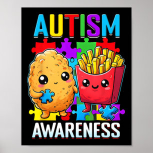 Poster Nugget de Frango E Batata Frita Conscientização do
