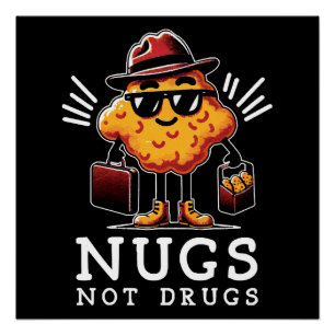 Póster Nuggets Crocantes Não Drogas