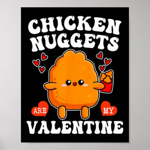 Poster Nuggets De Frango São Meu Namorado Engraçado Comid