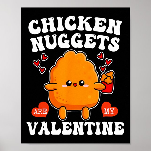 Poster Nuggets De Frango São Meu Namorado Engraçado Comid (Frente)