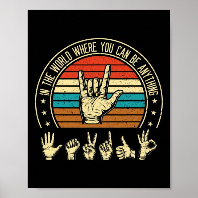 Poster Num Mundo Em Que Se Pode Sensibilizar O Sig Surdo (Frente)