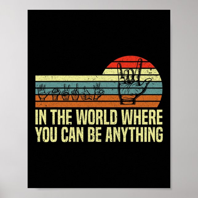 Poster Num Mundo Em Que Se Pode Sensibilizar O Sig Surdo (Frente)