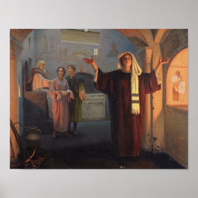 Poster Numa catacumba, 1900 (Frente)