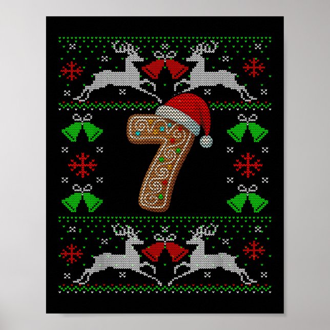 Poster Number 7 67 Meme Funny Ugly Xmas Christmas Sweater (Frente)