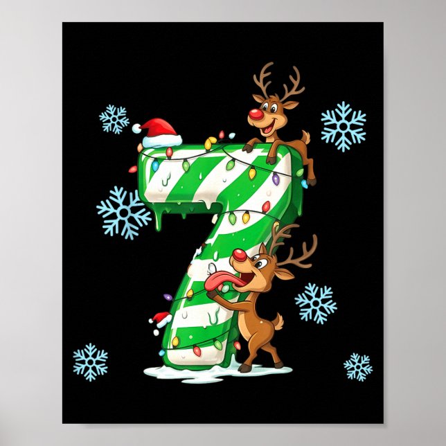 Poster Number 7 Six Seven Gen Z Alpha Slang Ugly Christma (Frente)