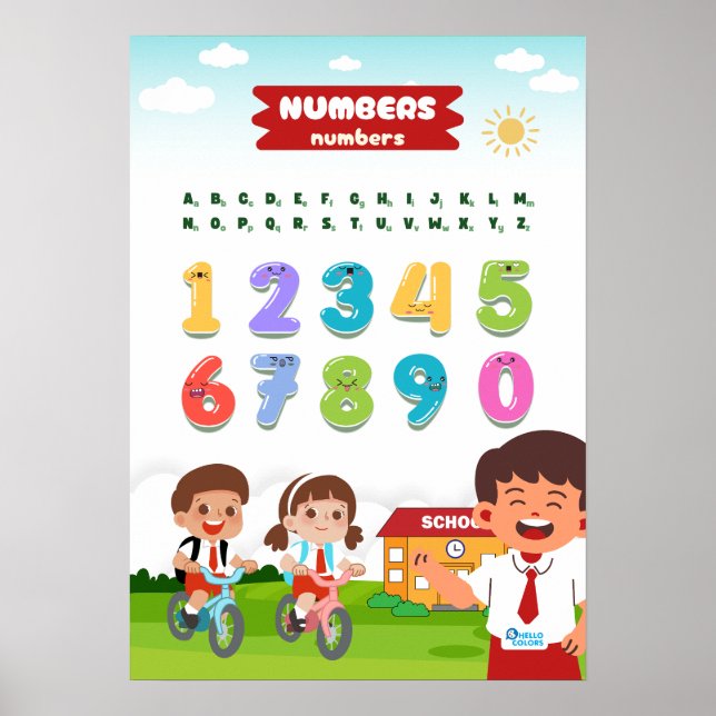 Poster Number Featuring Happy Kids (Frente)