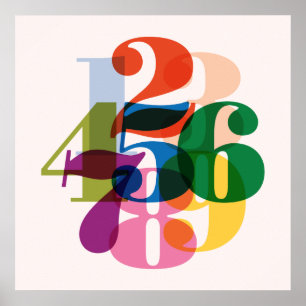 Poster Numbers Print