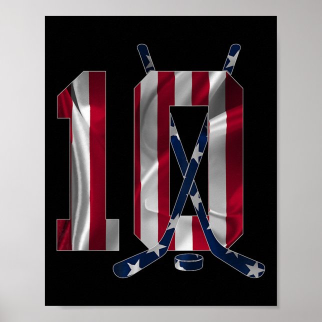 Poster Número 10 Anos de Hóquei no Gelo Décimo Aniversári (Frente)