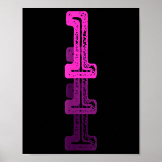 Poster Número 1 Rosa Melhor Clicar Estilo Colégio Brincad