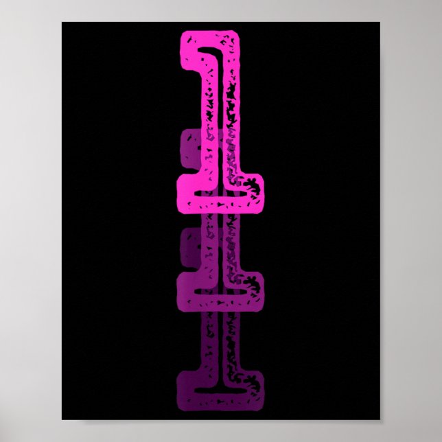 Poster Número 1 Rosa Melhor Clicar Estilo Colégio Brincad (Frente)