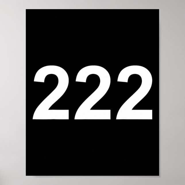 Poster Número 222 Em Fonte Branca No Dia Das Bruxas (Frente)
