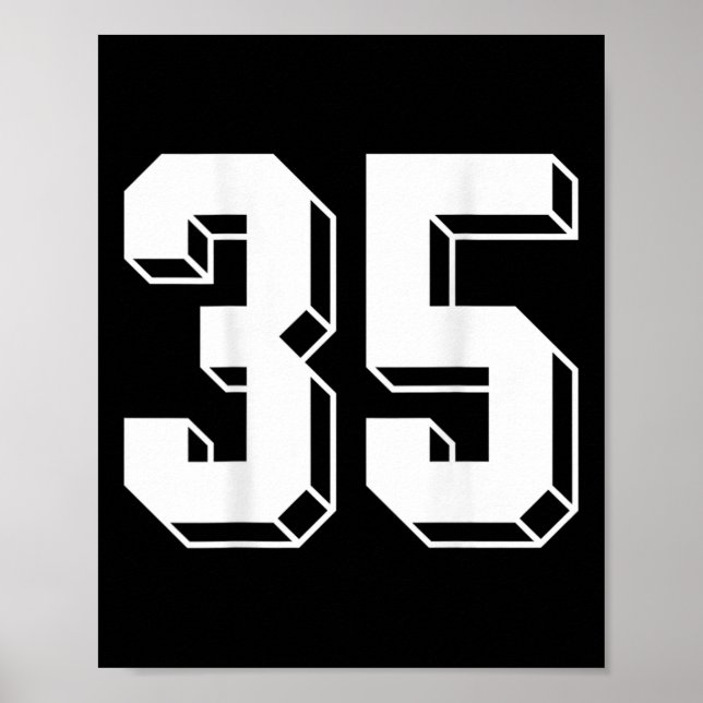 Poster Número 35 Byckside - Camisa de Time Retro 80s 90s  (Frente)