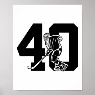 Poster Número 40 Anos Hóquei no Gelo Aniversário de 40 an