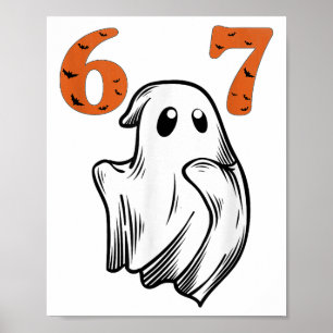 Poster Número 67 Correspondente Seis Sete 6 7 Meme Hallow