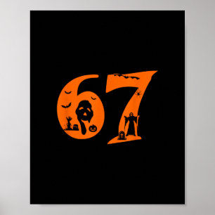 Poster Número 67 Dito Meme Divertido 6 7 Seis Sete Assust