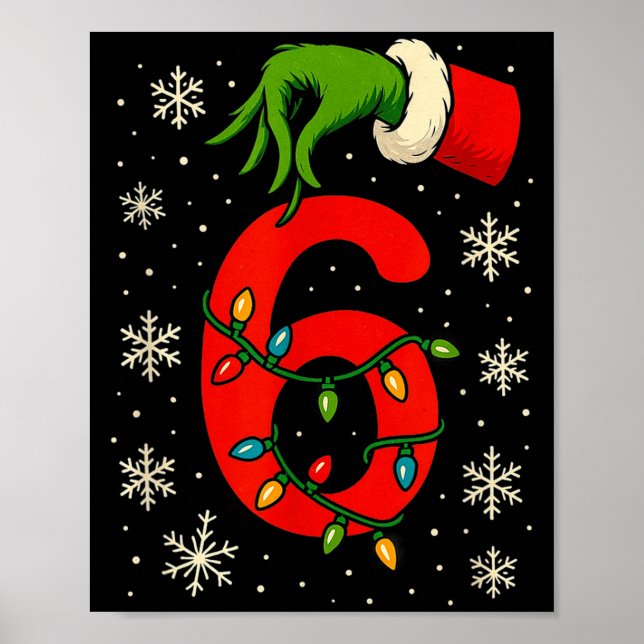 Poster Número 6 Correspondente ao Meme Seis Sete do Natal (Frente)