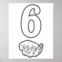 Número 6 Divertido 67 Seis Sete Meme Mãos Casal Co
