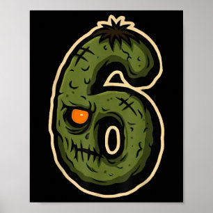 Poster Número 6 Monstro 67 Meme Casal Casamento de Hallow