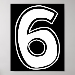 Poster Número 6 Seis Sete 6 7 Meme 67 Engraçado Aniversár