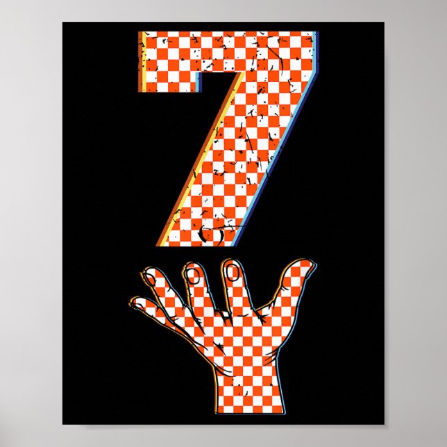 Poster Número 7 Correspondente 67 Meme Xadrez Fantasia de (Frente)