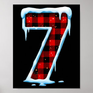 Poster Número 7 Correspondente ao Meme 67 de Natal Roupa