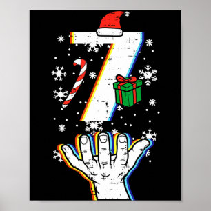 Poster Número 7 Correspondente ao Meme de Natal 67 6 7 Xm
