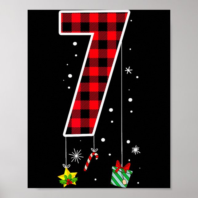 Poster Número 7 Dito de Meme Engraçado 6 7 Seis Sete Nata (Frente)