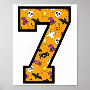 Poster Número 7 Piada de Meme Dizer 6 7 Seis Sete Hallowe