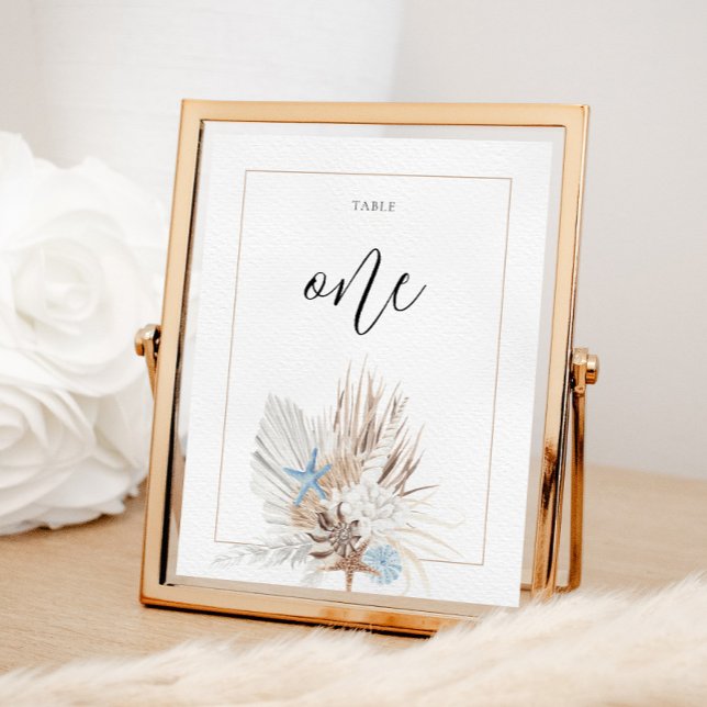 Poster Número da Mesa Boho Beach (Criador carregado)